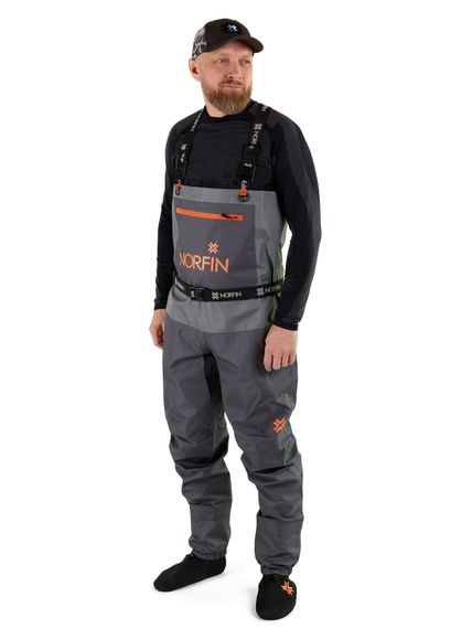 Полукомбинезон заброд. Norfin PILOT STOCKINGFOOT GRAY р.MS