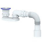 Сифон UNICORN для душ. поддона, прикруч. выпуск 1 1/2 (Ø40), гофра Ø40хØ40/50 400мм G22