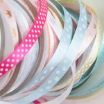 Лента декоративная (1 см*22,85 м) Серебряные звезды, Тиффани, 1 шт.