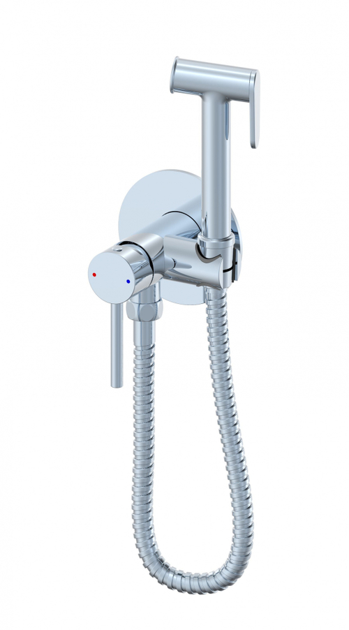 Смеситель с гигиеническим душем встраиваемый WONZON & WOGHAND STICK, Хром (WW-88829902-CR)