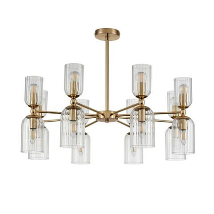 6586/16 MODERNI LN26 132 золото/прозрачный, металл/стекло Люстра подвесная E14 16*40W 220V KASSIA