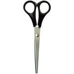 Ножницы 13,7см. черные ручки, чехол ПВХ (Спейс)