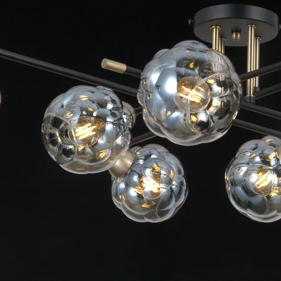 Люстра потолочная ILLUMICO E14 IL0442-8CSQ-79 BK