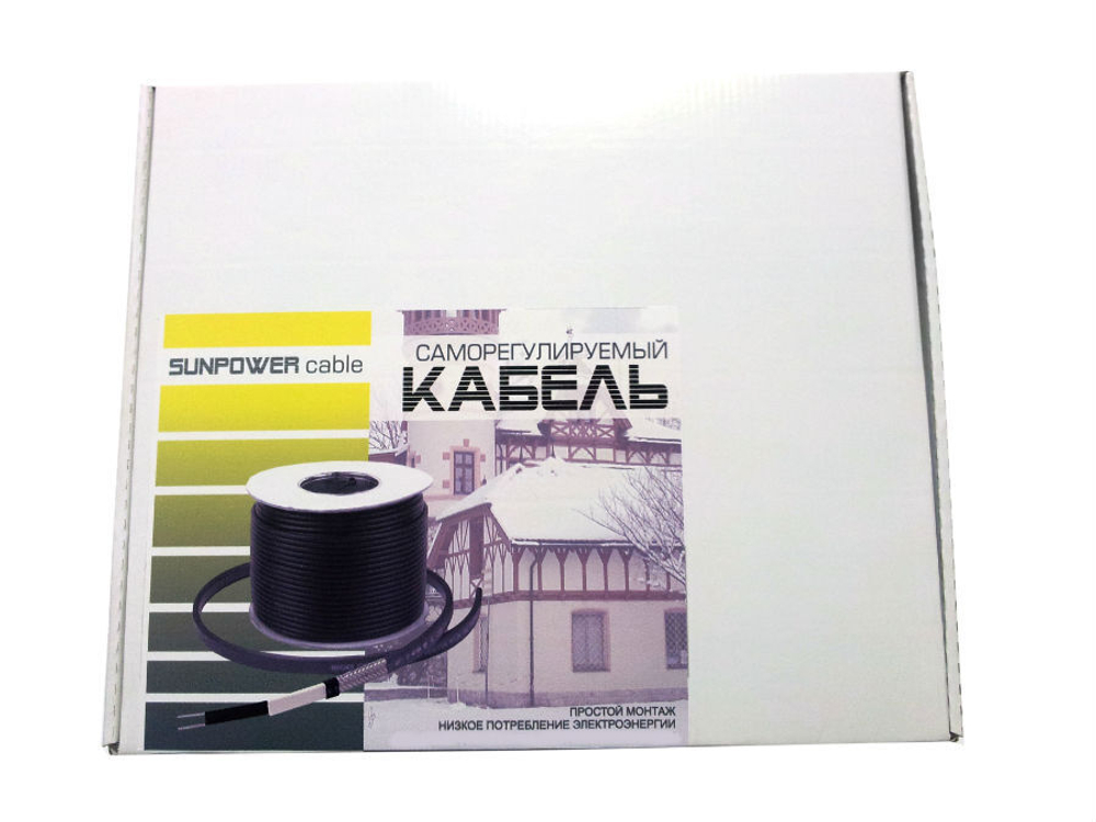 Кабель 24Вт/м 8м Sun Power Cable саморегулирующийся для обогрева труб