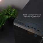 Корпус TESLA 1703BM, БП:450W, mATX, чёрный, 2xUSB2 (TSL-1703-450W-BM)