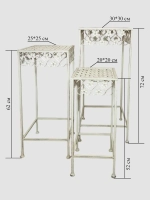 Подставки для цветов напольные металлические "Прованс" 3 шт