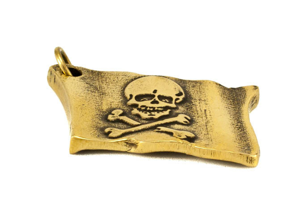 Кулон пиратский Флаг Роджер из бронзы RH01780