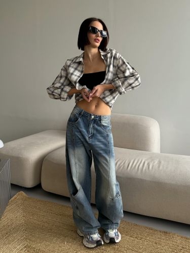 Джинсы широкие женские NOHO