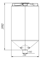 Бункер 11500л усиленный Политим 11500 л.(2100x2100x3990см;красный) - арт.560770