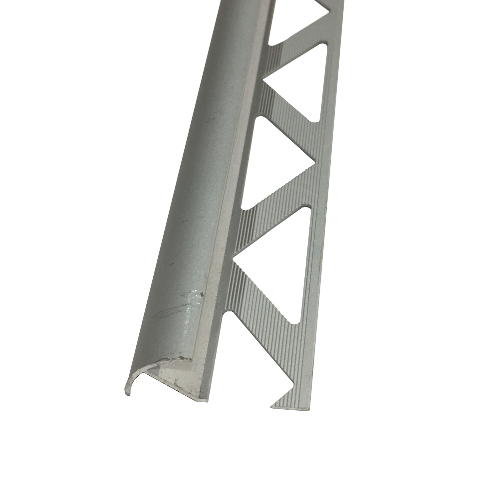 Профиль округлый под плитку для наружных углов Серебро матовое 9х9х2700мм