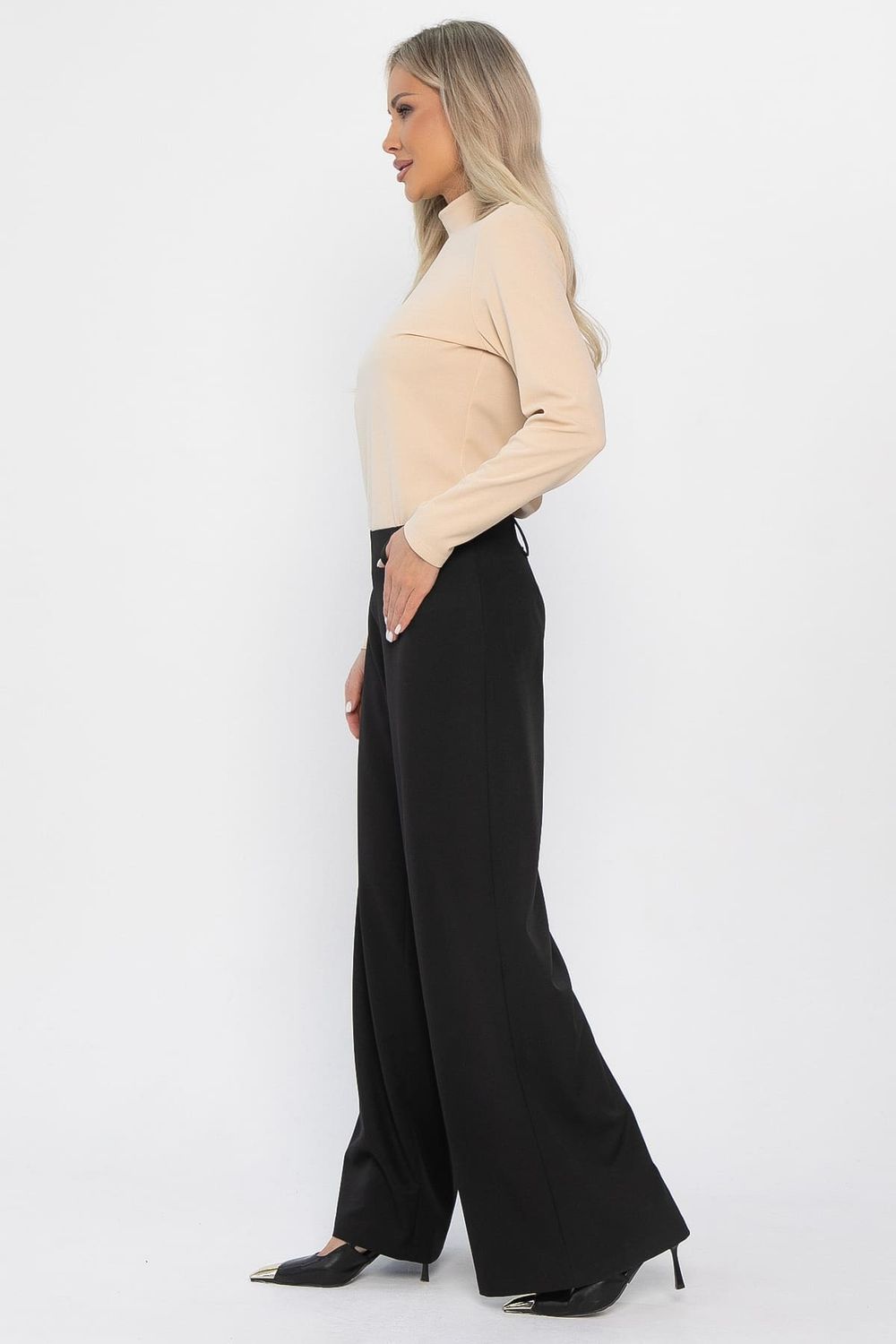 Брюки палаццо Настроение города (черные) Б14508-8М LT Collection