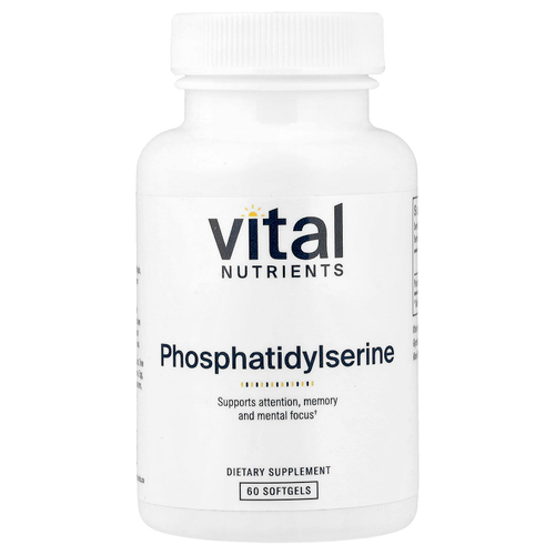 Vital Nutrients, фосфатидилсерин, 60 капсул (150 мг в каждой)