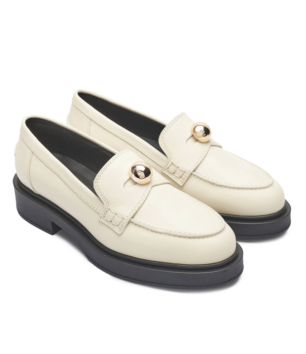 Кожаные лоферы Furla - экрю(YI44SFE WU0000)