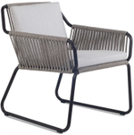 Кресло плетеное с подушками Papatya Riva-K Lounge, антрацит, тортора