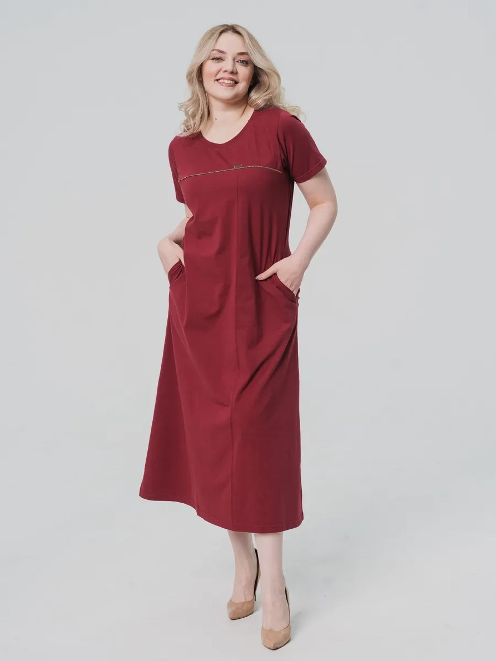 Платье трикотажное летнее трапеция