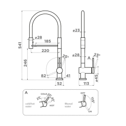 Кухонный смеситель Omoikiri Kanto-2 Plus-SB BN-WH