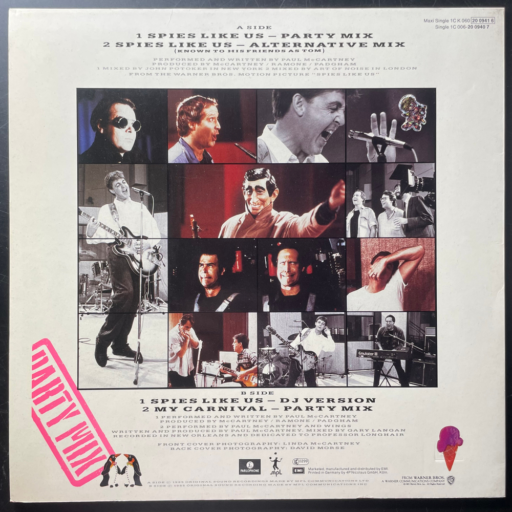 Paul McCartney ‎– Spies Like Us (Европа 1985г.) 12", 45 RPM