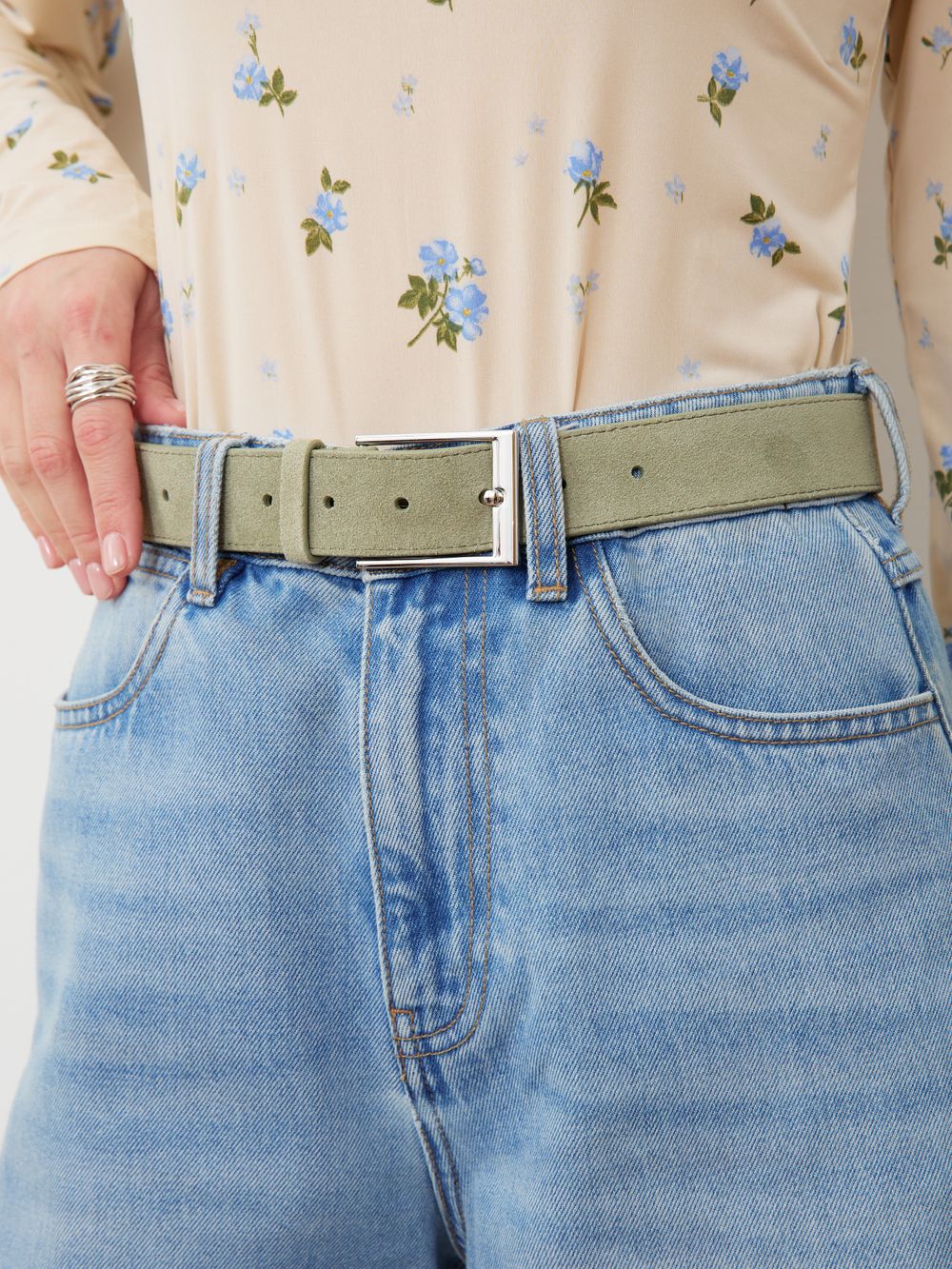 БАЗОВЫЙ РЕМЕНЬ ЗАМША ФИСТАШКОВЫЙ