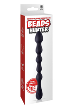 Черная анальная цепочка Hunter Beads - 26,7 см.