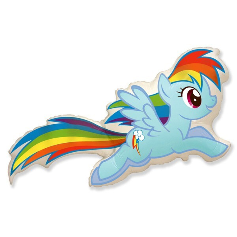 Фольгированный шар фигура My Little Pony Лошадка Радуга 109 см
