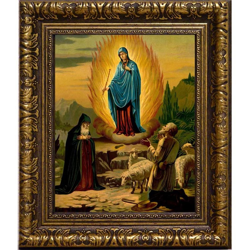 Чудесное явление Божией Матери на горе Почаевской. Икона на холсте