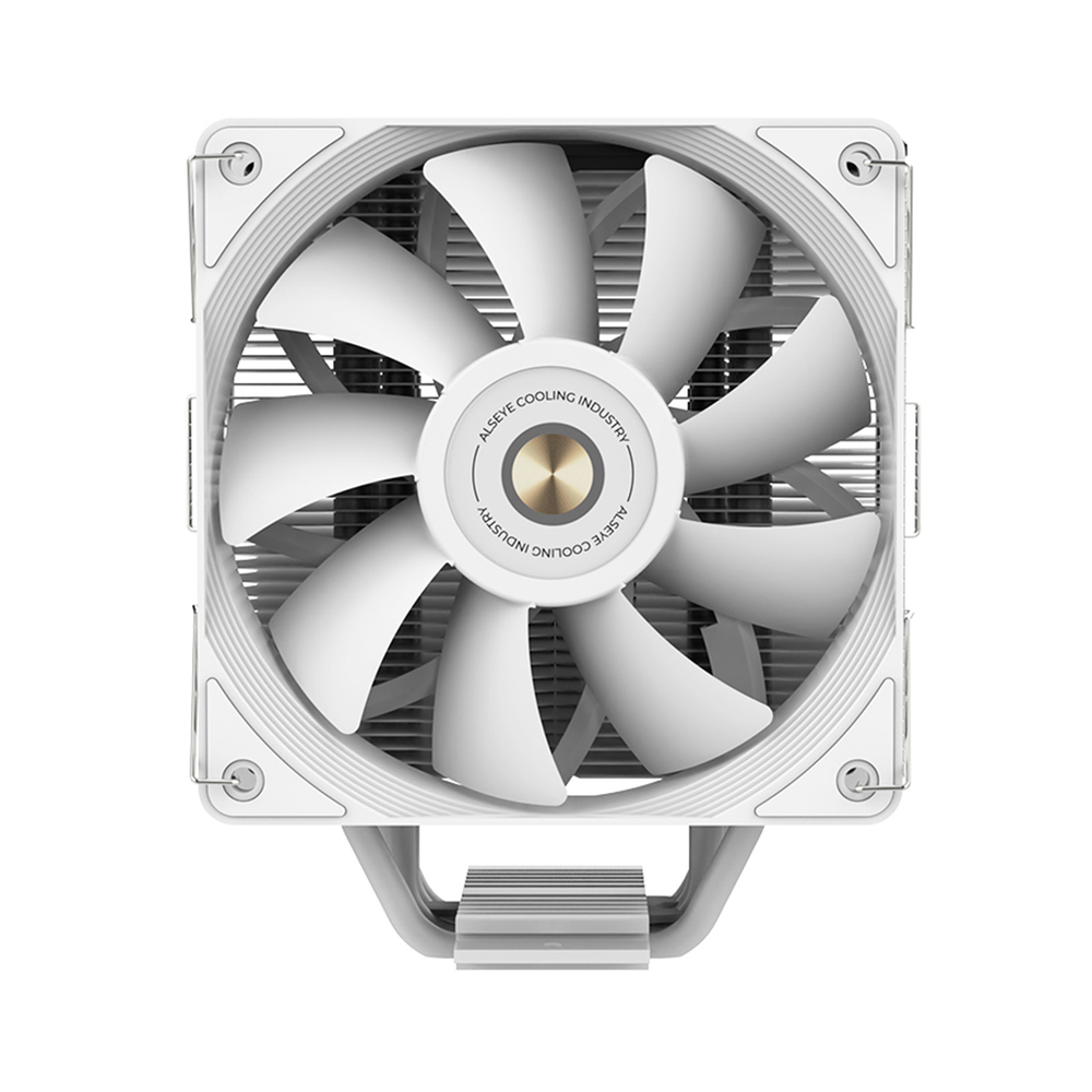 Кулер для CPU Alseye N120, 1х120мм, 800-1800rpm, 4-pin, Al+Cu, белый/ARGB, 73.9CFM, 33.2дБ, 4-PIPE(прямой контакт), TDP 180Вт, INTEL 1700/1200/115x/1366, AMD AM5/AM4/AM3 (AS.01.05.0013)