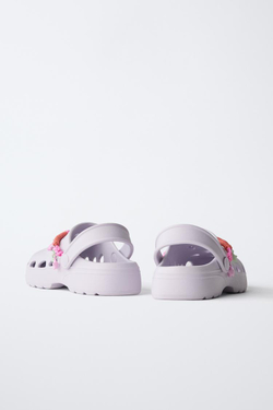 ZARA РЕЗИНОВЫЕ САБО, ЛИЛОВЫЙ