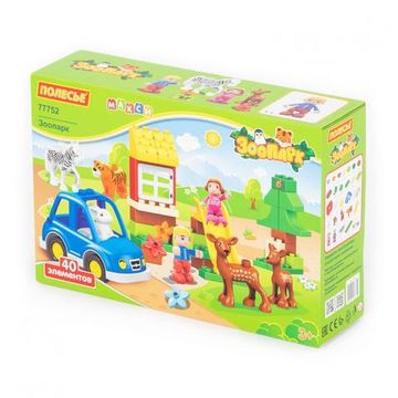 Конструктор "Макси" - "Зоопарк" (40 элементов) (в коробке), Артикул:77752