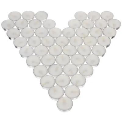 Свечи чайные в наборе 50 шт «Белоснежная классика», Белый