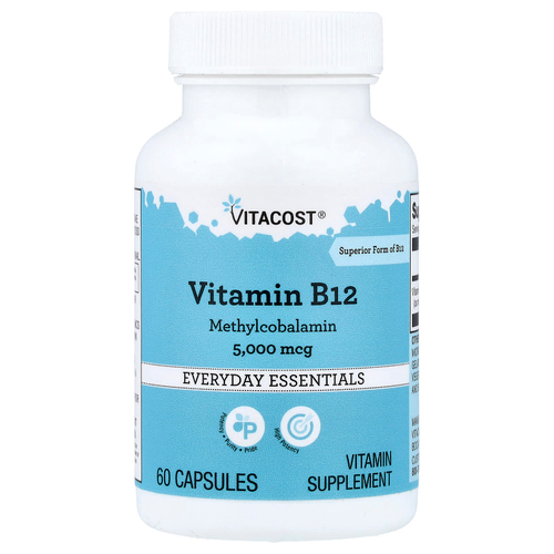 Vitacost, витамин B12, 5000 мкг, 60 капсул