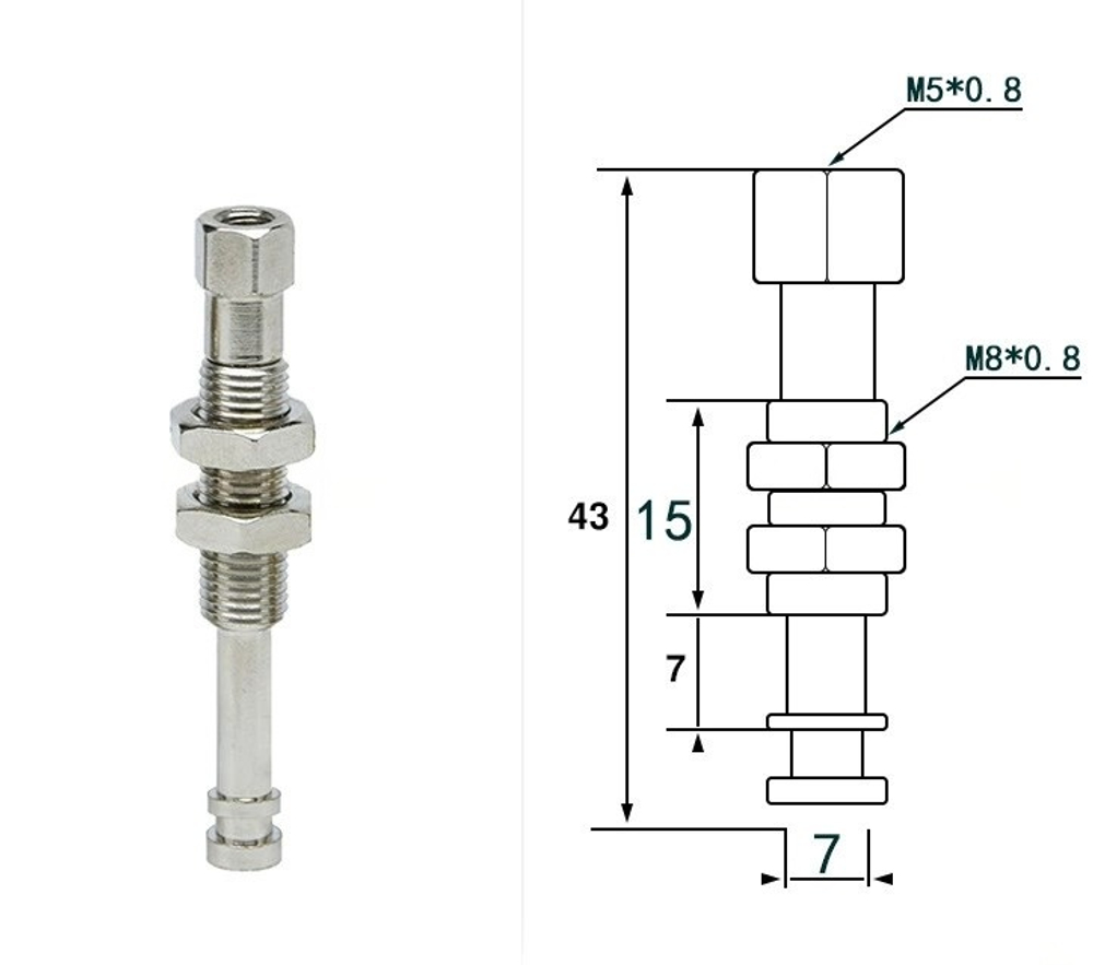 M8-l43 (flat head) can rotate metal tools