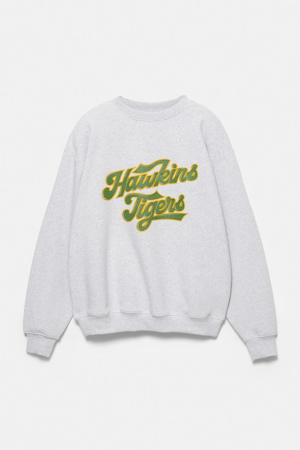 PULL&BEAR Толстовка "Stranger Things", серый меланж