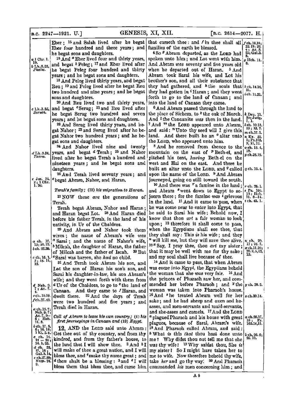 Revised English Bible. The Holy Bible, according to the Authorized version, compared with the Hebrew and Greek texts, carefully revised; arranged in paragraphs and sections, with supplementary notes, references to paralled and illustrative passages, chronological tables, and ma | Joseph Gurney
