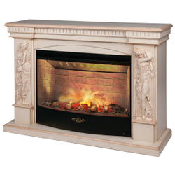 Электрокамин RealFlame Diva 33 WT белый дуб с бронзовой патиной с очагом 3D Firestar 33