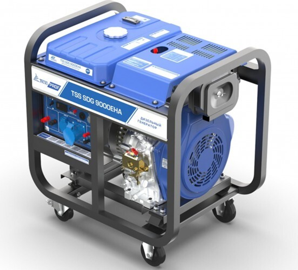 Генератор дизельный с воздушным охлаждением ТСС SDG 9000 EHA открытая 100035