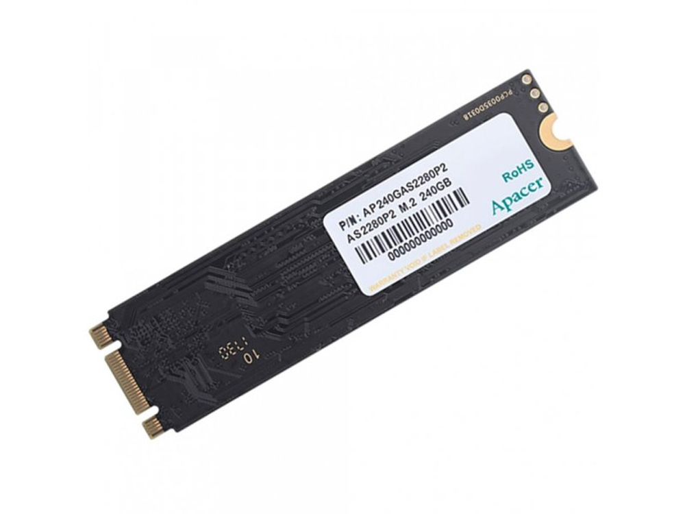 SSD накопитель Apacer AS2280P2 240ГБ, M.2 2280, PCIe 3.0 x2, NVMe [AP240GAS2280P2-1]