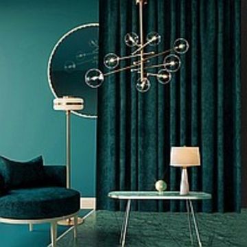 Дизайнерская люстра в стиле постмодерн со стеклянными шаровыми плафонами на подвижных штангах KATRIN