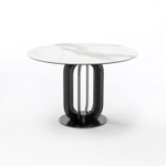 Стол круглый Castro 120, керамика матовая, белая