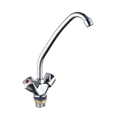 Смеситель для мойки ПСМ 127-К/03, металлические маховики, без гибкой подводки, с аэратором