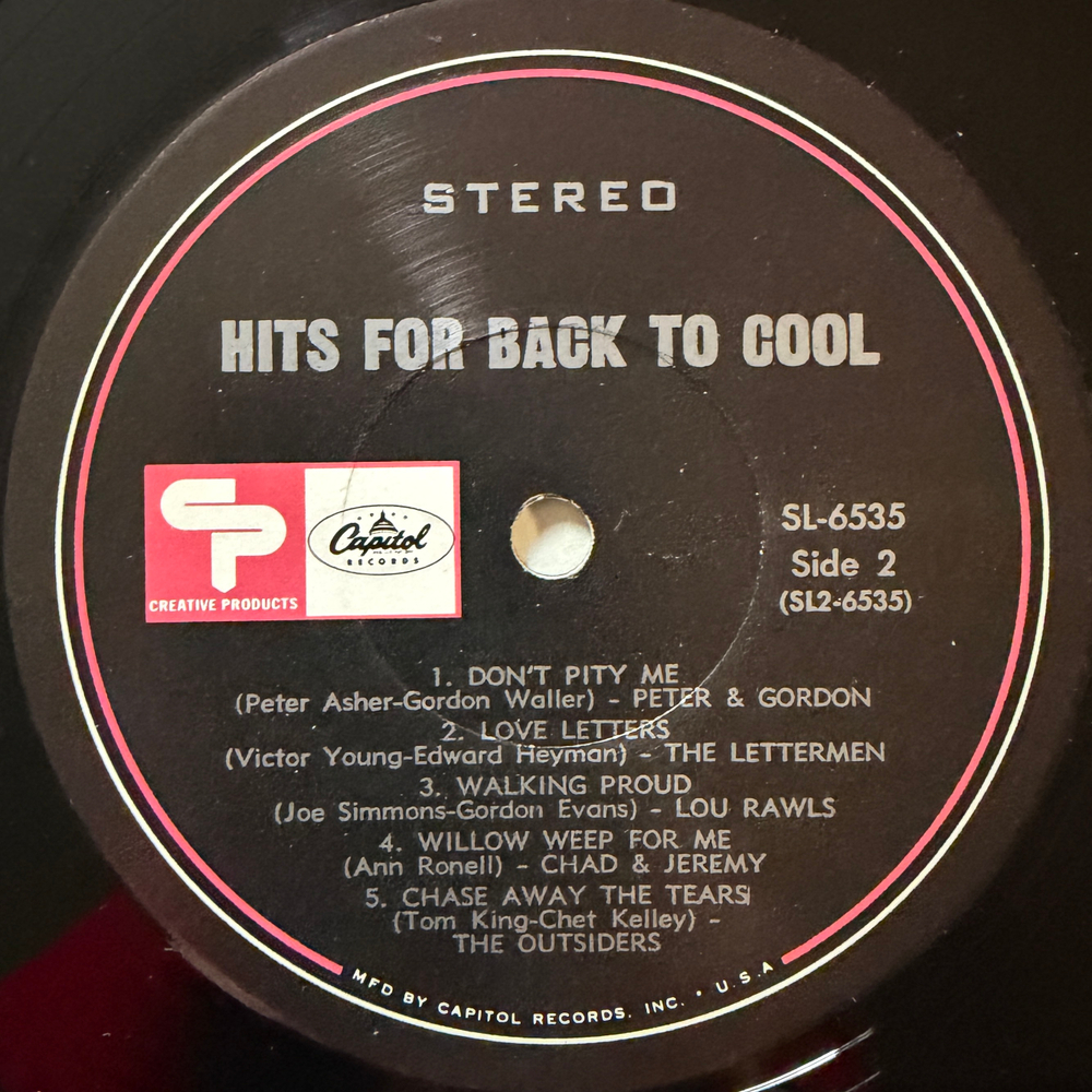 Сборник Back To Cool (США 1967г.) Т