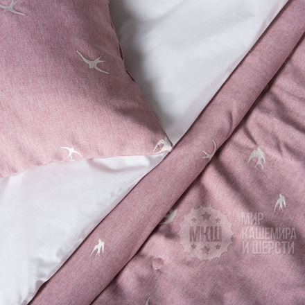 Покрывало с вышивкой ПРАЙМ (арт. BL02-245-02) - розовое