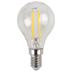 Лампа светодиодная ЭРА F-LED P45-11W-827-E14 11Вт филамент шар теплый белый свет Е14 | Филаментные декоративные