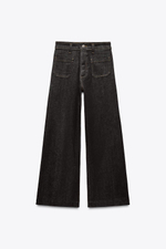 Джинсы wide leg с высокой посадкой — zw collection