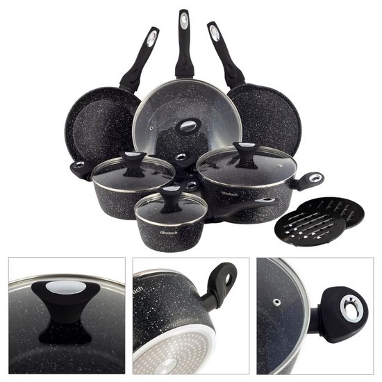 Набор посуды Ofenbach NB 100520 (12 предметов) из алюминия с мраморным покрытием