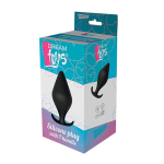 Черная анальная пробка PLUG WITH T-HANDLE - 11 см. (Цвет: черный)