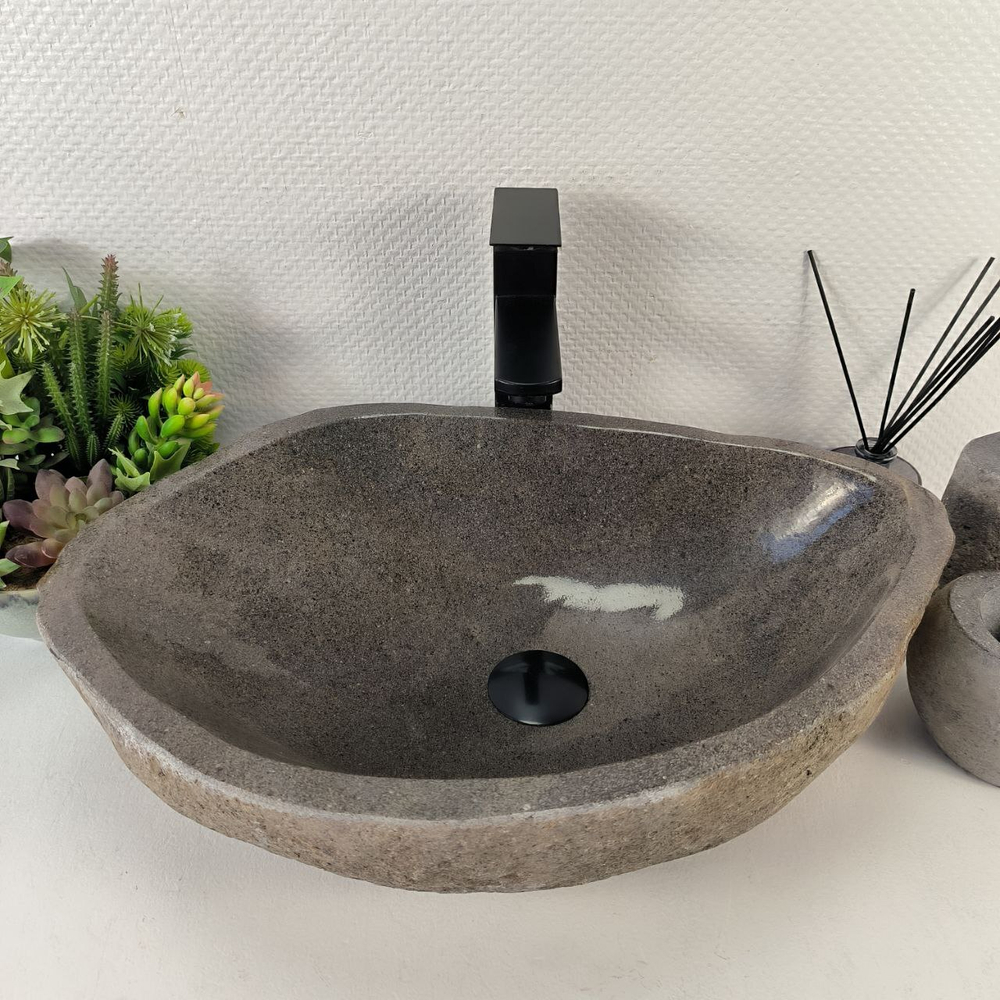 Раковина из речного камня RS-65411 53*36*15 0857