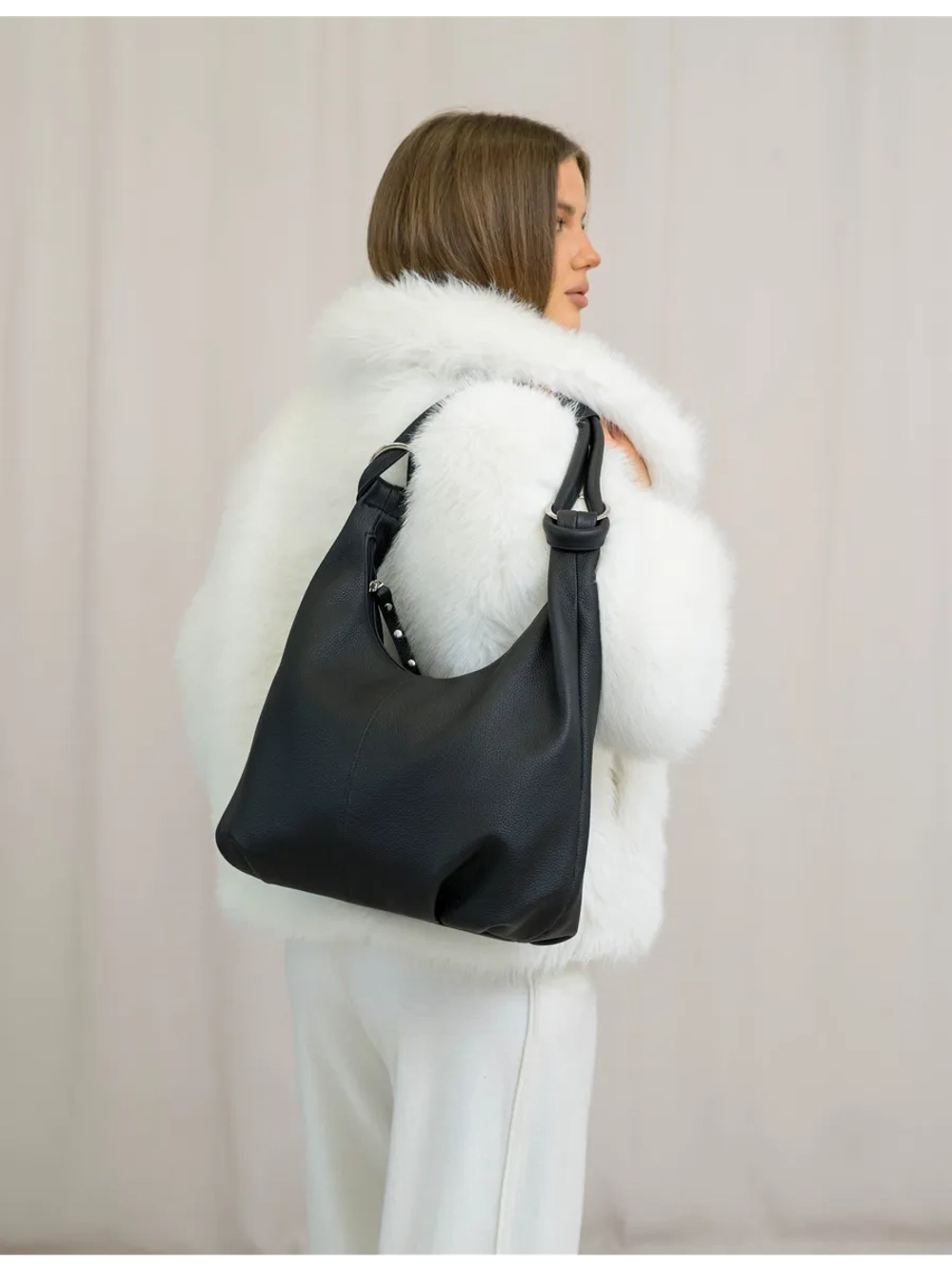 Сумка через плечо шоппер натуральная кожа