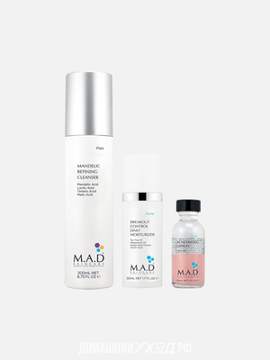 Набор для ухода за проблемной кожей с воспалениями Anti-Acne Bundle M.A.D Skincare