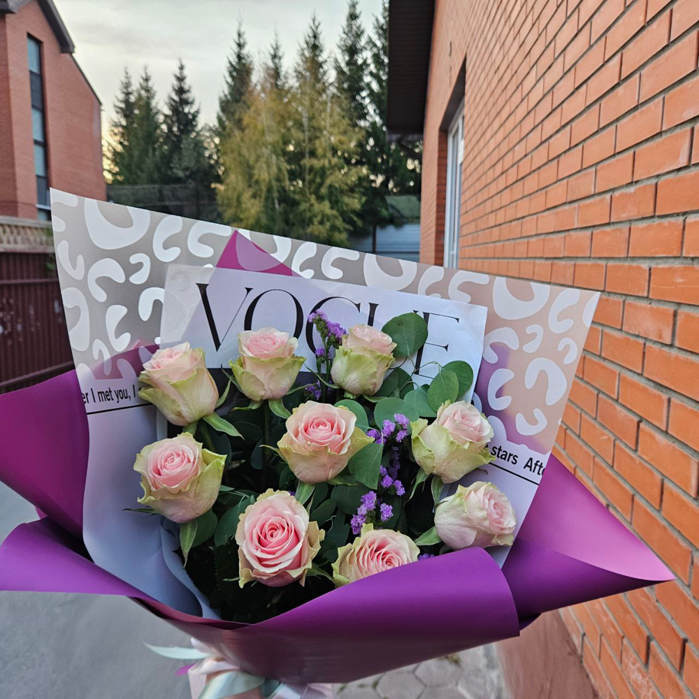 Монобукет из розовых роз