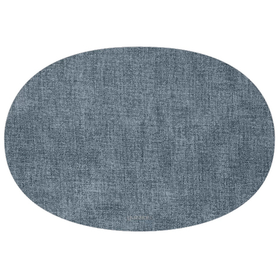 Салфетка подстановочная овальная двухсторонняя fabric, синяя